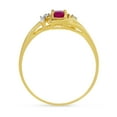 thumbnail image 5 of 14k Yellow Gold Oval Ruby And Diamond Ring, 5 of 6