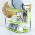thumbnail image 3 of Zootealy Dish Drying Rack 3 Tier Dish Rack Steel with Removable Drain Board Storage Rack for Dish Drainer Utensil Holder Cutting Board Holder for Kitchen Countertop Organizer Storage, 3 of 8