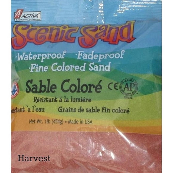 Scenic Sand 4491 Activa 1 lbs Bag of Colored Sand, Harvest
