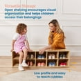 thumbnail image 3 of ECR4Kids Streamline 10 Cubby Tray Storage Cabinet, 2x5, Classroom Furniture, Natural, 3 of 9