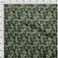 thumbnail image 4 of oneOone Coton Popeline Sergé Vert Tissu Floral Rétro Tissu Imprimé par la Cour 56 Pouces de Large, 4 of 5
