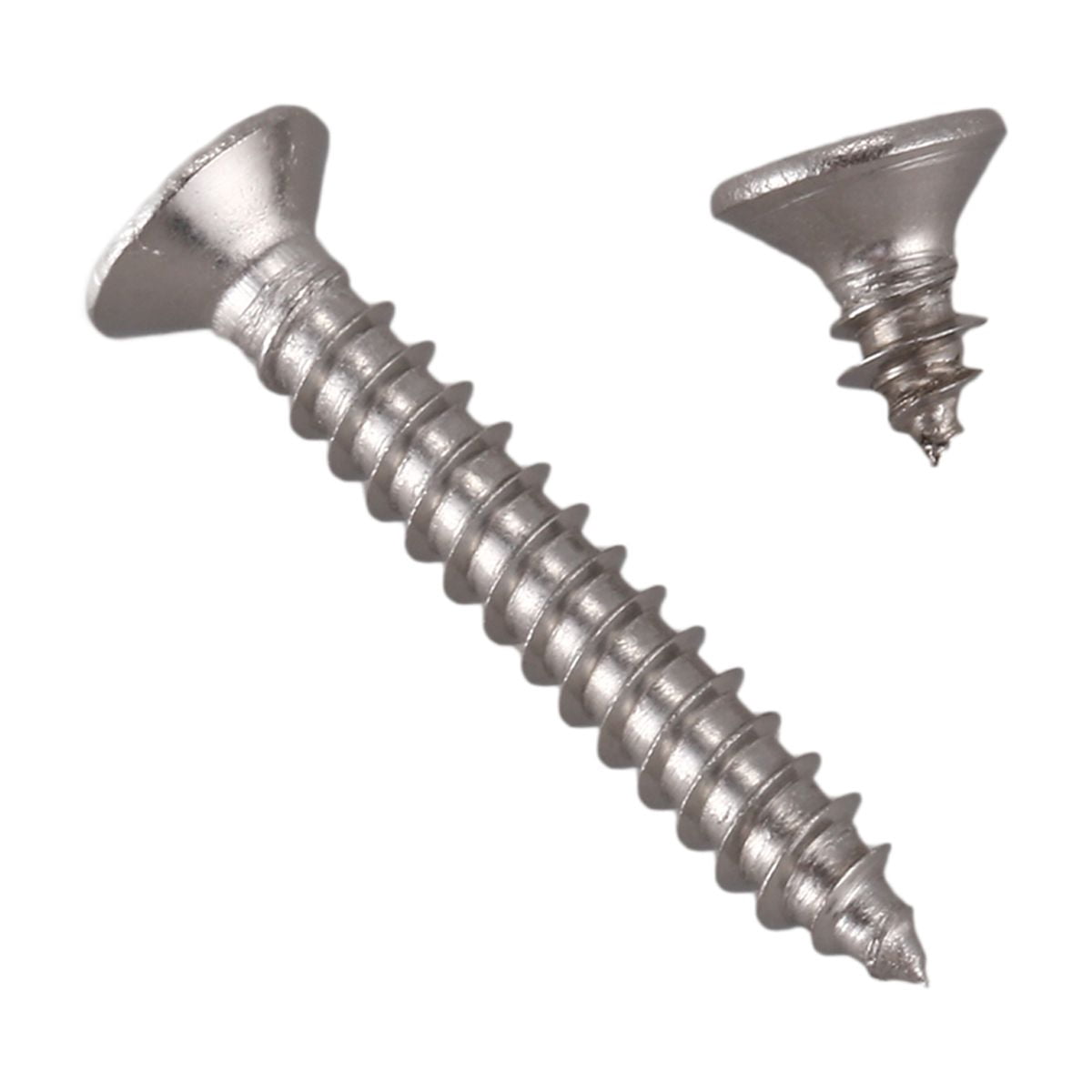 1000Pcs M3 Stainless Steel Flat Screws Kits High Strength Self-Tapping Screws Assortment Set for Wood Furniture