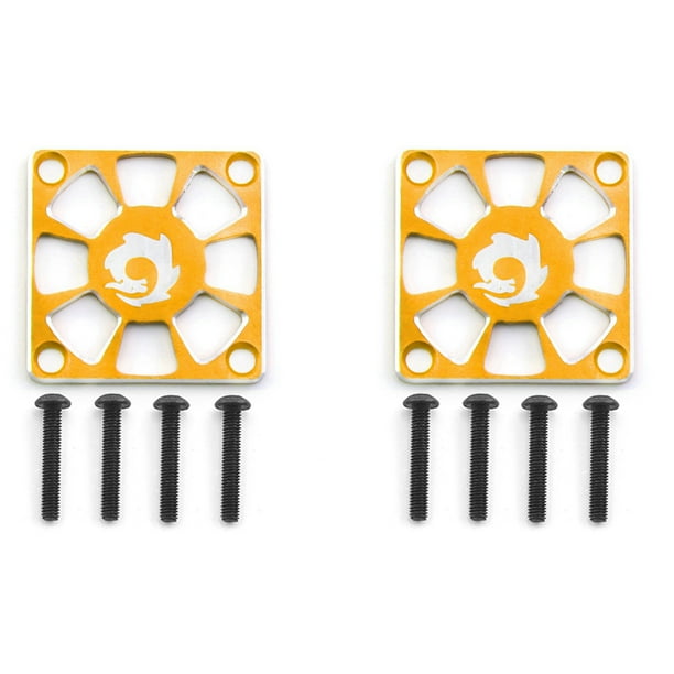 2X Cubierta de Ventilador de Enfriamiento de AleacióN de Aluminio 30X30 mm para RC Motor ESC Cubierta de ProteccióN de Ventilador de RegulacióN EléCtrica, Amarillo
