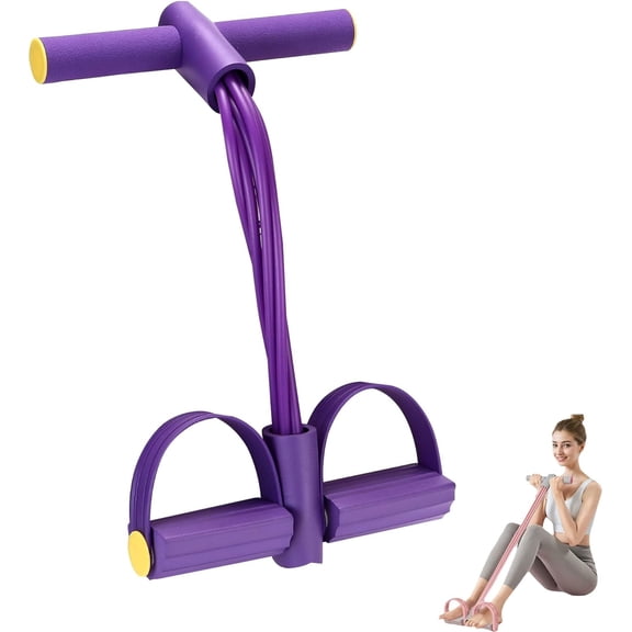 Fitness Resistance Bands - 6-Tube Pedal Ankle Puller,Pedal Resistance Bands with Handles,Strength Training,Abdomen,Waist,Arms,and Legs Slimming,Home Exercise Equipment
