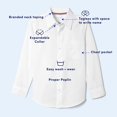 thumbnail image 2 of Camisa French Toast para niños, manga larga, clásica, blanca, 4T, 2 of 9