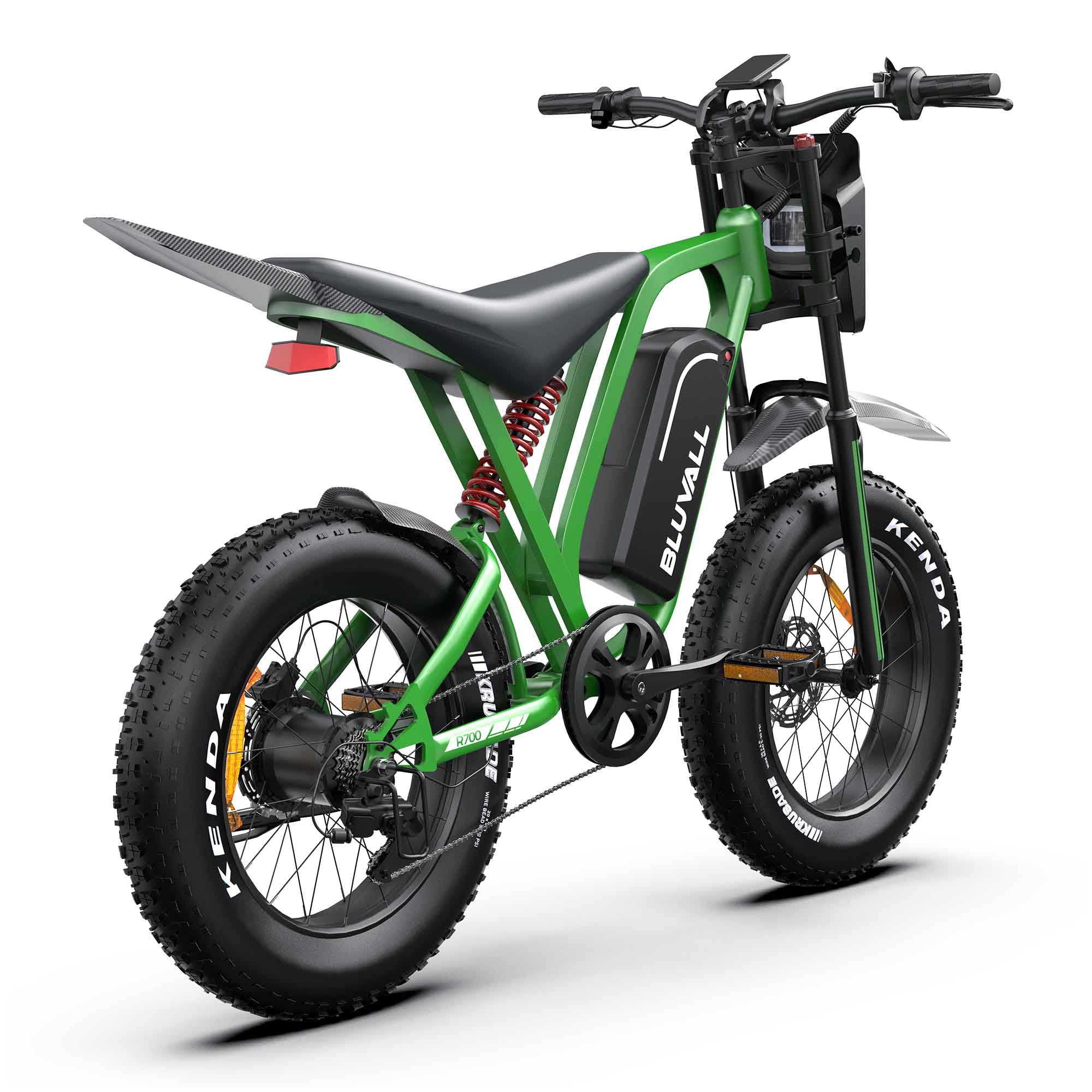 Bluvall Electric Bike for Adults, 1800W Motor 35MPH, 52V/25AH Battery, 20"x4" Fat Tire Ebike, E Mountain Bicycle, Full Suspension UL2849