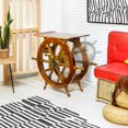 thumbnail image 5 of Nagina International Wooden Hand Crafted Ship Wheel Table Home Decor (30 Inches), 5 of 9