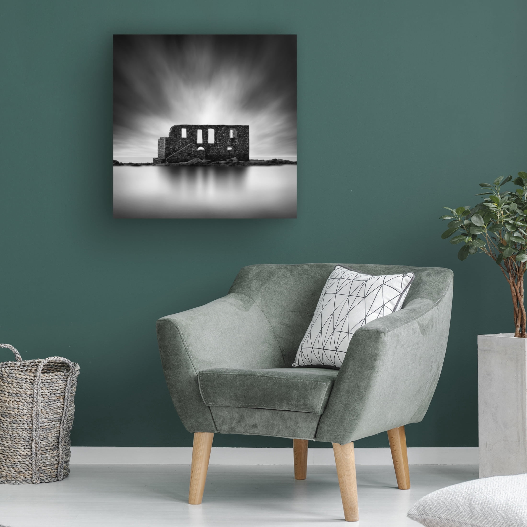 Canvas Wall Art - George Digalakis 'House Of Ghosts' Wall Art for Living Room, Bedroom, or Office Décor by Trademark Fine Art - 24 x 24 Inches