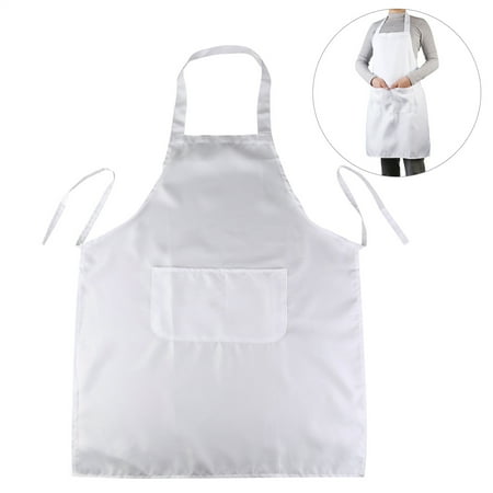 

NUOLUX ULTNICE Halter-neck Style Sleeveless Kitchen Cooking Apron with Pocket (White)