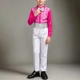 thumbnail image 3 of Lovzfmll 3-Piece Suit for Boys, Sequin Shirt & Bow Tie & Pants, Formal Performance Outfits for Big Boys, 17-18 Years, 3 of 9