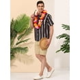 thumbnail image 4 of Camisa hawaiana manga corta botones beige negro T S, 4 of 6