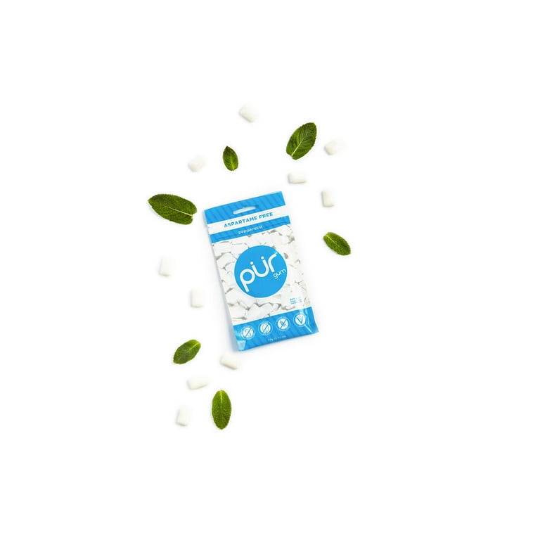 PUR Gum | Aspartame Free Chewing Gum | 100% Xylitol | Sugar Free, Vegan,  Gluten Free & Keto Friendly | Natural Bubblegum Flavored Gum, 55 Pieces  (Pack
