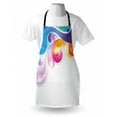 thumbnail image 3 of Colorful Apron Abstract Splash Drops with Computer Digital Concept Paintbrush Watercolor Effect, Unisex Kitchen Bib Apron with Adjustable Neck for Cooking Baking Gardening, Multicolor, by Ambesonne, 3 of 3