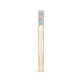 thumbnail image 4 of ANGARA Natural Aquamarine and Diamond Half Eternity Wedding Ring in 14K Rose Gold for Women (Size-2mm) | March Birthstone, Birthday, Anniversary, Jewelry Gift for Women | Natural Aquamarine Ring, 4 of 9