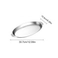 thumbnail image 4 of Shoreew Stainless Steel Roasting Pan with Handles Oval Grilled Fish Pan Multifunctional Baking Pan for Grilled Fish Turkey Lasagna, 4 of 6