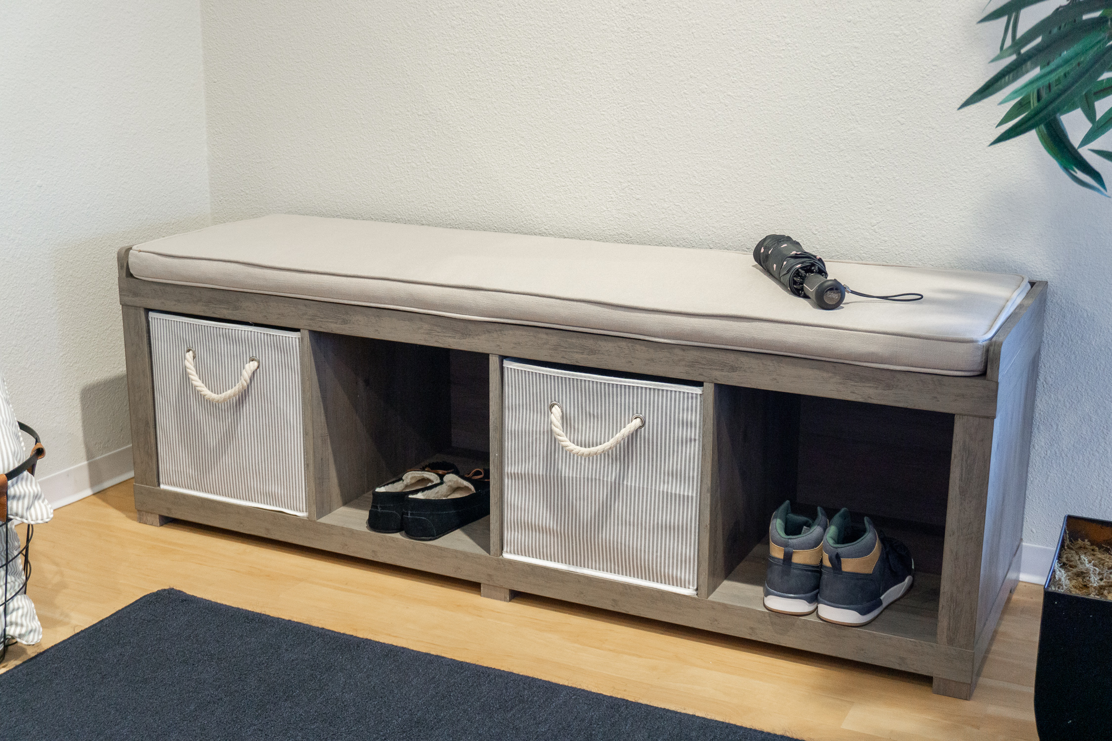 Better Homes & Gardens 4-Cube Shoe Storage Bench, Rustic Gray - image 5 of 7