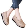 thumbnail image 4 of Willtoo Loafers for Women Closed Toe Wedge Platform Shoes, Slip‑on Casual Footwear, Comfortable Non‑slip Wedge Heel Walking Shoes, 4 of 5