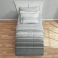 thumbnail image 3 of Mainstays All in One Reversible Comforter and Sheet set- 5 Piece, Twin, Grey Stripe, 3 of 15