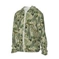 thumbnail image 2 of Fotbe Tropical Plants Green Men's Women's UPF 50+ Sun Protection Jacket Hooded Cooling Shirt with Pockets Hiking Outdoor Performance-Small, 2 of 9