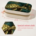 thumbnail image 5 of Sea Turtle Velvet Portable Necklace Organizer Box with Removable Compartment – Decorative Gift and Necklace Holder, 5 of 7