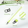 thumbnail image 2 of Uxcell Paracord Lanyard, Heavy Duty Keychain Lanyards Luminous Yellow, 2 of 7