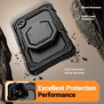 thumbnail image 5 of Case for Samsung Galaxy Tab A9 2023 8.7 inch, 360 Rotating Stand Handle Shoulder Strap Heavy Duty Shockproof Cover, Black, 5 of 7