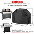 thumbnail image 2 of Housse de Barbecue pour Barbecue à Gaz Extérieur - Matériau Résistant à la Décoloration avec Sangles à Crochets et Boucles et Ourlet Réglable Noir (60 Pouces), 2 of 7