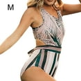 thumbnail image 1 of kurtrusly Nouveau Maillot de Bain une-Pièce à Rayures Imprimé Multicolore pour Femmes, 1 of 5