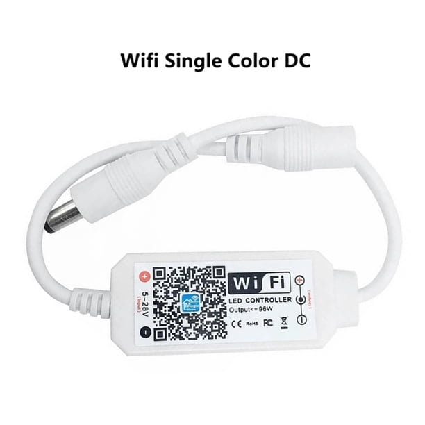 Inicio DC5V 12V 24V Bluetooth Controlador inalámbrico WiFi RGB / RGBW IR RF Controlador LED, Wifi de un solo color Inevent EL3132-09B
