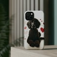 thumbnail image 4 of DistinctInk MagSafe Tough Case for Apple iPhone 14 (6.1" Screen) - Valentine's Day Curly-Coated Retriever - Shockproof Protection, 4 of 6