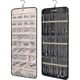 thumbnail image 1 of Hanging Jewelry Organizer Storage Roll With Hanger Metal Hooks Double-sided Jewelry Holder For Earrings, Necklaces, Wall, Door, 1 Piece, Large, Black, 1 of 5