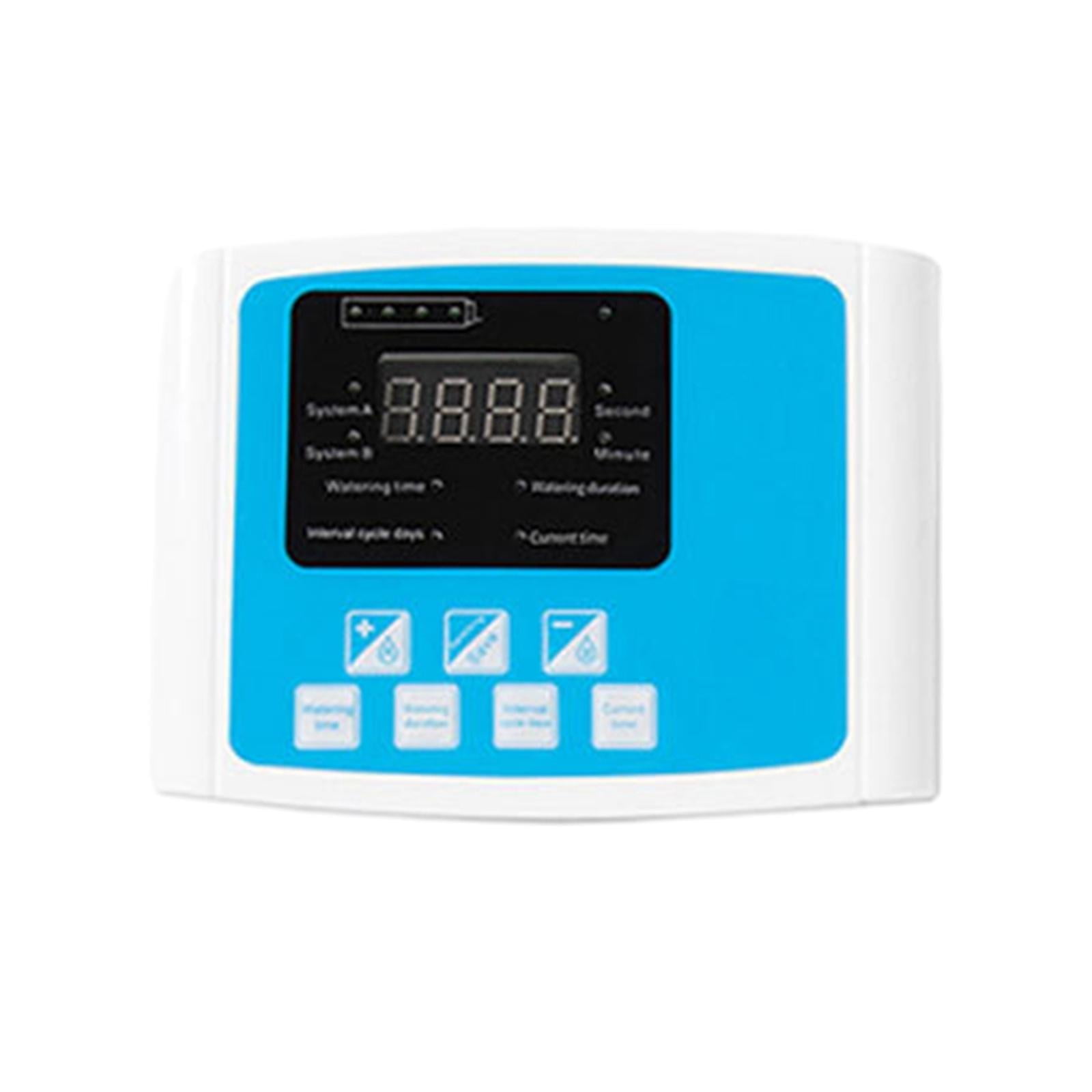 Automatic Watering System with Timer, DIY Automatic Drip Irrigation for Vacation, Potted Plant, Watering, Plants Double Pump Blue