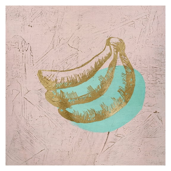 Masterpiece Art Gallery Golden Banana By Stephano Altamura Canvas Art Print 30" x 30"