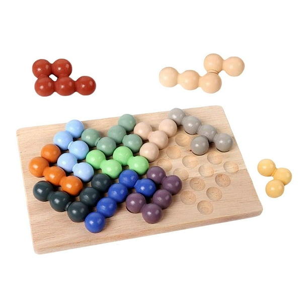 Juego de rompecabezas de cuentas, juego de lógica, habilidad fina con desafíos, juegos de inteligencia, rompecabezas para niños, niños, niñas,