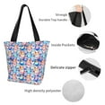 thumbnail image 4 of Salouo Cartoon colorful cute cat for Shoppers Tote for Women Foldable Handbags with Big Capacity Casual One-Shoulder Shopping Bag Hobo Bags Fit for Office/Shopping/Park, 4 of 6