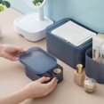 thumbnail image 4 of PENGXIANG Plastic Frosted Compartment Storage Box with Lid Office Container Organizer, 4 of 10