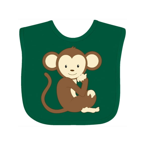 Inktastic Monkey thinking Boys or Girls Baby Bib