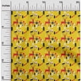 thumbnail image 1 of oneOone Polyester Spandex Yellow Fabric Merry Christmas Diy Clothing Quilting Fabric Print Fabric By Yard 56 Inch Wide-LGJ, 1 of 1
