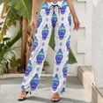 thumbnail image 6 of Wide Leg Pants Woman, Winter Snowflake Skiing Skull High Waist Knot Palazzo Pants for Women, Elastic Sweatpants Yoga Lounge Pants Trousers with Pockets Fall Pants for Women 2024, 6 of 6