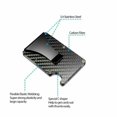 thumbnail image 3 of RFID Blocking Carbon Fiber Minimalist Ridge Money Clip Front Pocket Men's Wallet, 3 of 5
