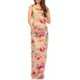 thumbnail image 2 of Mother Bee Maternity Short Sleeve Bodycon Dress with Ruched Side Slits for Baby Shower or Casual Wear, 2 of 4