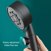 Teissuly Clearance High Pressure Shower Head, Filter Filtration Turbo Vortex Water Saving 5 Mode Function Spray Turbocharged Hydro Jet Handheld Showerheads for Dry Skin & Hair (Black)