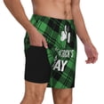 thumbnail image 2 of Logiee St Patrick's day Print Men's Swim Trunk,Quick Dry Board Shorts ,Men's Swim Trunks with Compression Liner, Bathing Suits with Pockets-X-Large, 2 of 6