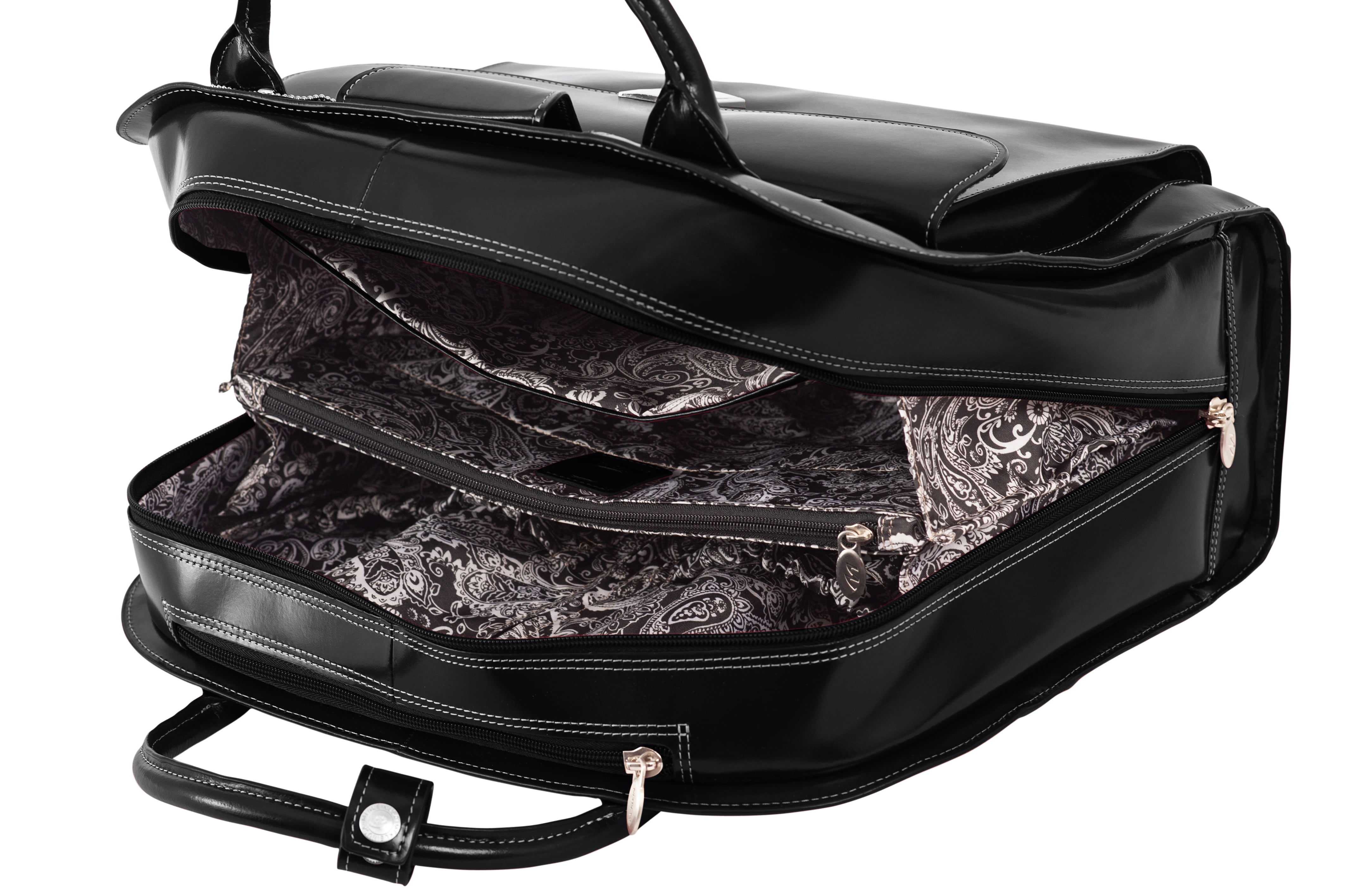 EDGEBROOK | 15” Leather Wheeled Laptop Briefcase