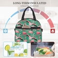 thumbnail image 4 of Uemuo Tropical Flamingo Printed Lunch Bag Lunch Box Reusable Insulated Lunch Tote Bag, Leakproof Thermal Cooler Sack Food Handbags Case High Capacity, 4 of 5
