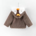 thumbnail image 4 of lnmuld Kids Penguin Animal Hooded Jacket Full Zip Soft Fuzzy Plush Costume Coat for Dress Up Black,12-24 Months, 4 of 5