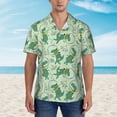 thumbnail image 4 of Daiia Cute Dinosaurs in Space Hawaiian Shirt for Men Gentle Cotton Regular Short Sleeve Casual-X-Large, 4 of 9