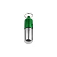 thumbnail image 1 of Advancent Caja de pastillas Caja de almacenamiento de pastillas regulares de emergencia portátil Contenedor de aluminio con llavero Escalada plata+verde, 1 of 6