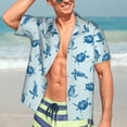 thumbnail image 5 of KLL Men's Hawaiian Shirt Short Sleeve Button Down Beach Shirts-Turtle, 5 of 5