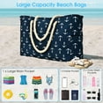 thumbnail image 3 of Lohol Beach Bag Large Beach Tote Bag for Women Waterproof Sandproof Swim Pool Bag With Zipper-Anchor, 3 of 8